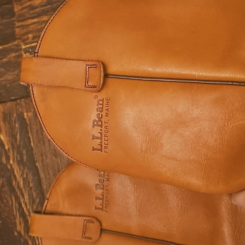 L.L. Bean Vibtage Brown Leather Cowboy Boots 9 Mens Pristine! - Picture 4 of 7